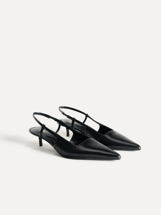 Zara Shoes - Zara 50th Anniversary Collection Black Pointed Slingback Heels